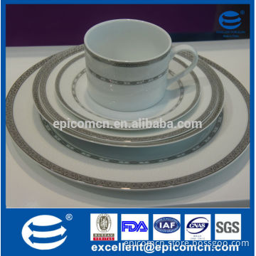 manufactures of dishes to restaurant/ royal china dishes/porcelain plate/ ceramic tea set/royal silver pattern for Eu market